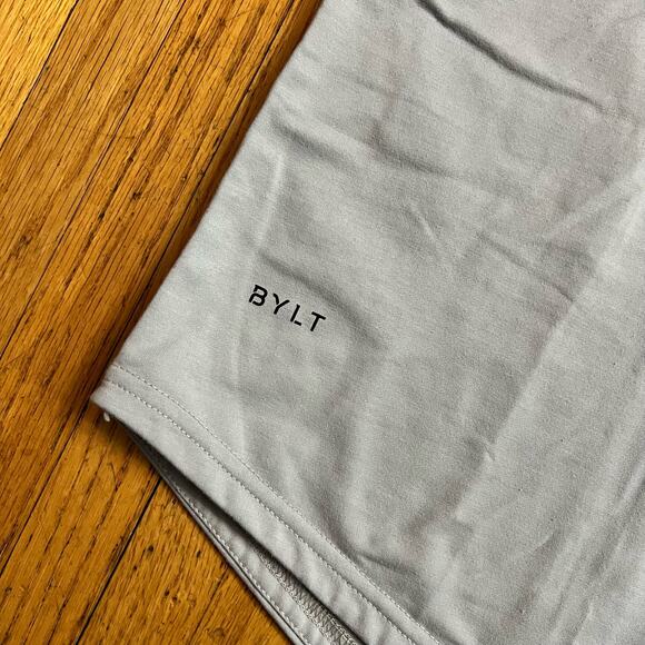 BYLT Shirt Men's XL Gray Drop Cut S/S Short Sleeve Stretch Cotton Polyester - Picture 2 of 7